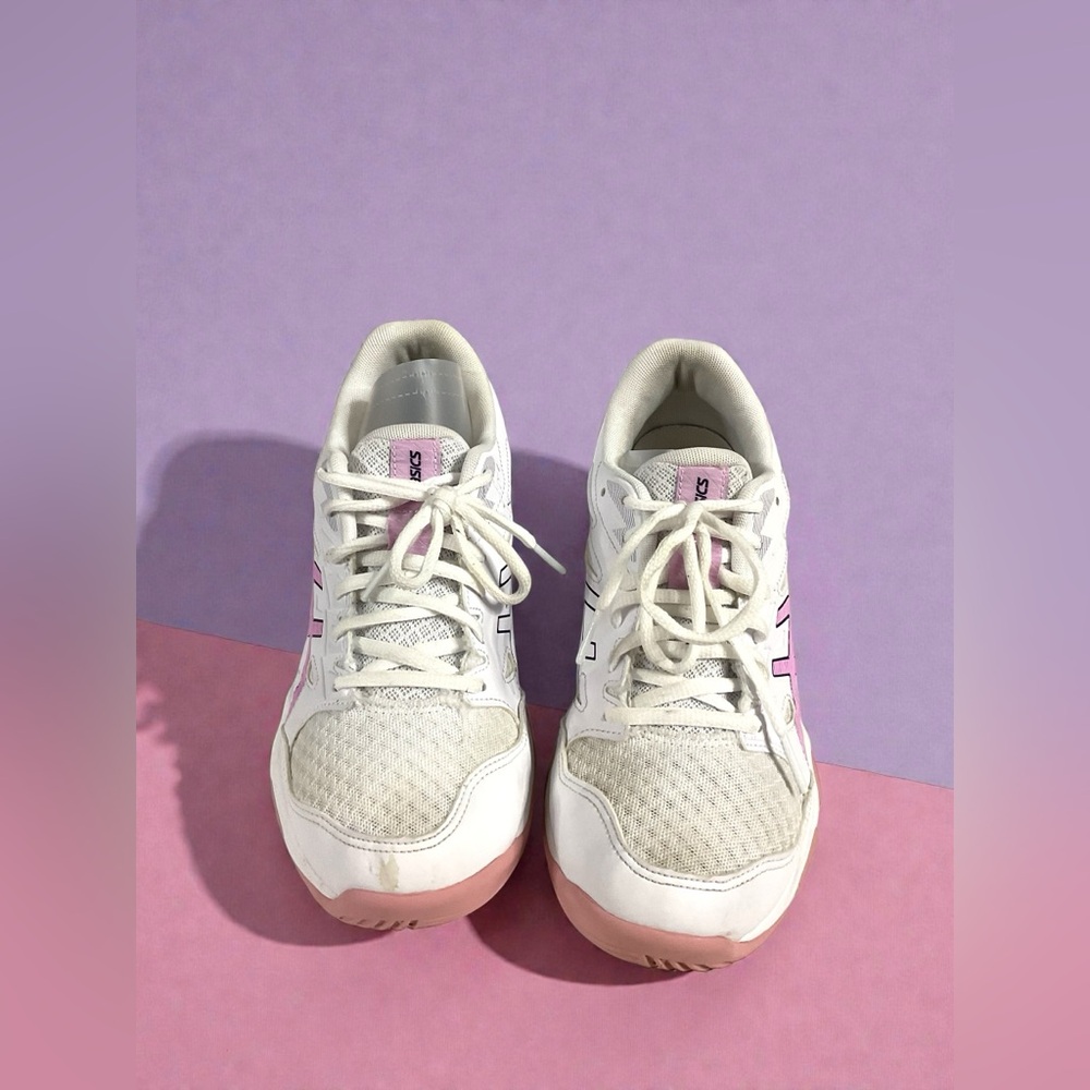 ASICS GEL-ROCKET 11 Women's Volleyball Indoor Court White/Pink Shoes Size 9